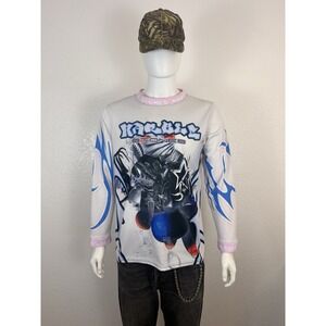 Marble Stones Graphic Long Sleeve Shirt - Bold Futuristic Design